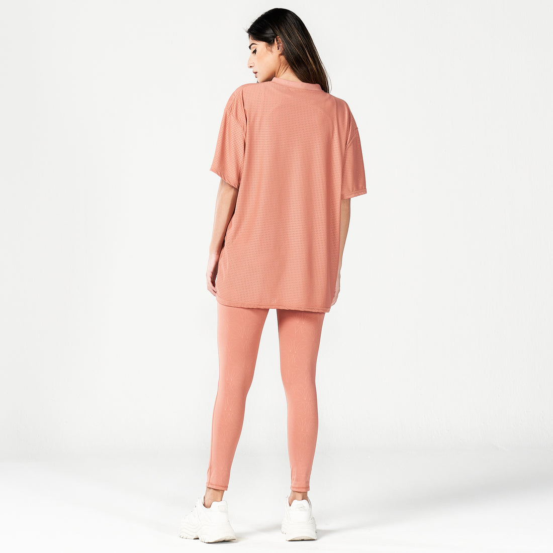 Mesh Reversible Tee - Light Mahogany